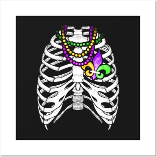 Mardi Gras Skeleton Posters and Art